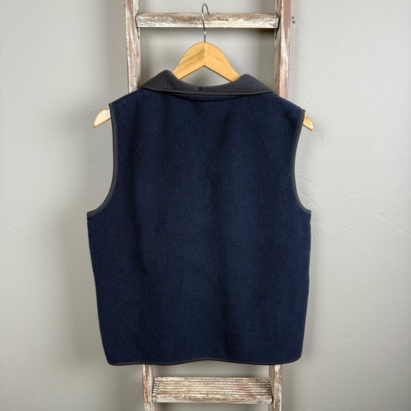 Vintage 2000 Old Navy Fleece Zip Blue Vest size Large - Picture 3 of 6
